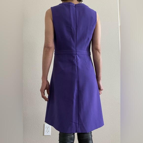 DIANE VON FURSTENBERG MINI DRESS PURPLE, SLEEVELSS - Picture 2 of 7